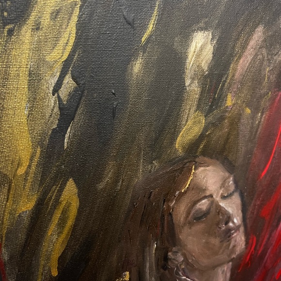 ⚜️Sensual Woman - Painting “Golden Whisper” inspired by Alexa Chung Perfect gift - Picture 7 of 9